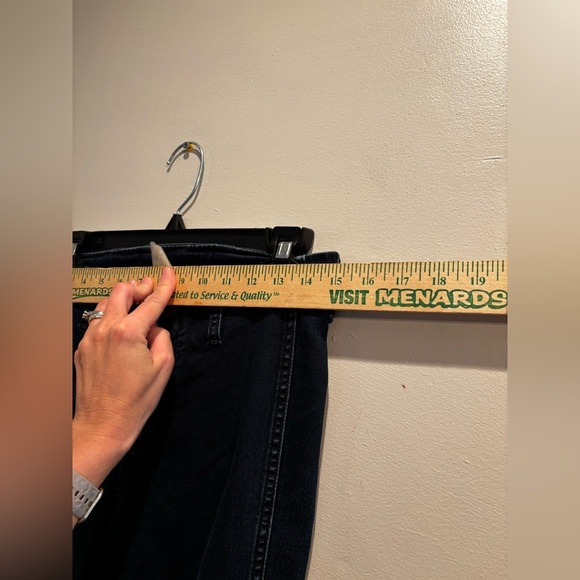 Free People Dark Blue Flare Jeans size 29 pull-on clean simple neutral basic - Picture 11 of 16